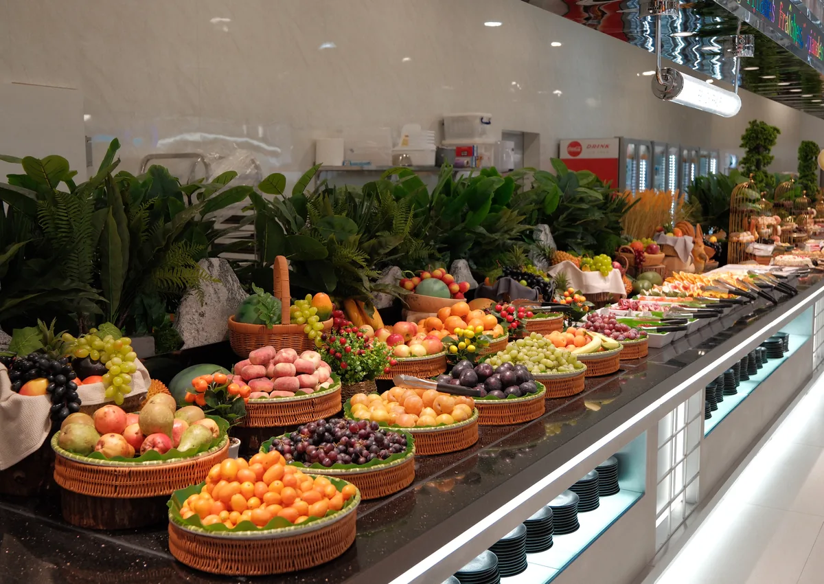Le buffet de fruits frais